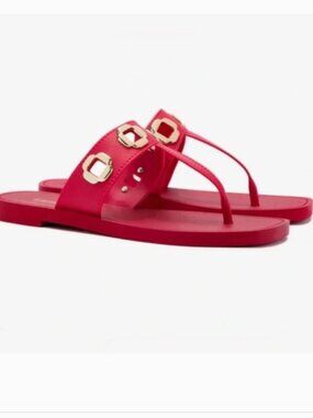 LARROUDE Milan Jelly Sandals Red Size 8 / Size 9